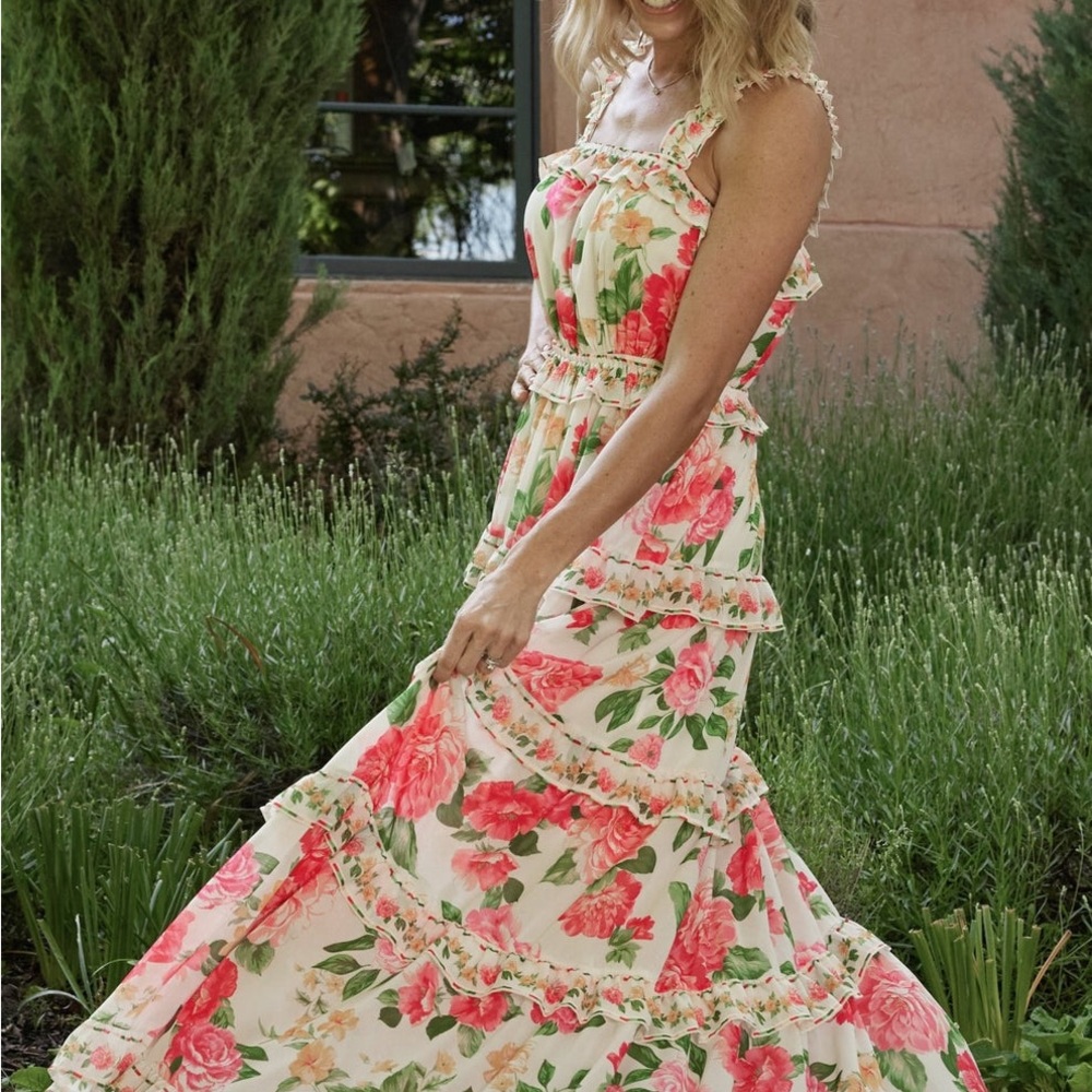Baltic Born Floral Maxi Dress - Pink and Orange - Picture 6 of 11